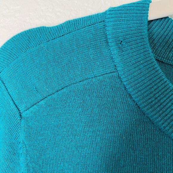 Lilly Pulitzer Teal Crewneck Knit Casual Soft Sweater | Medium - Picture 5 of 5